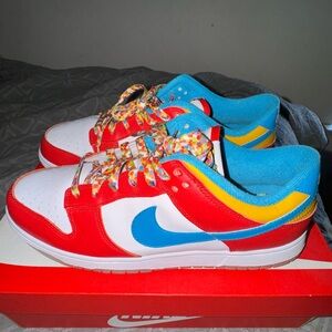 Nike x LeBron x Fruit Loops Dunk Low Top Sneakers